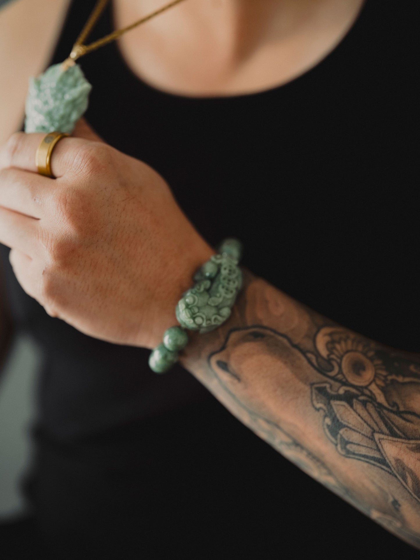 GREEN PIXIU BRACELET