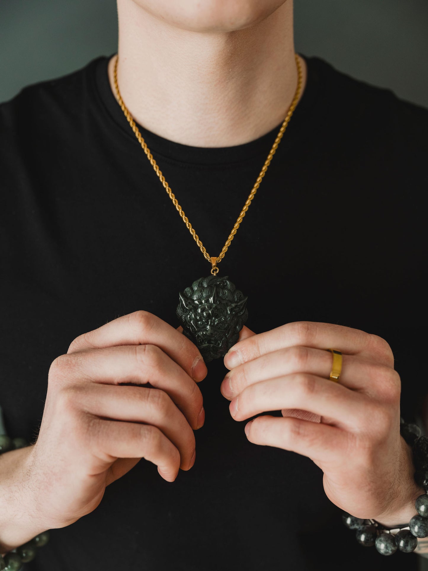 FU-DOG JADE PENDANT